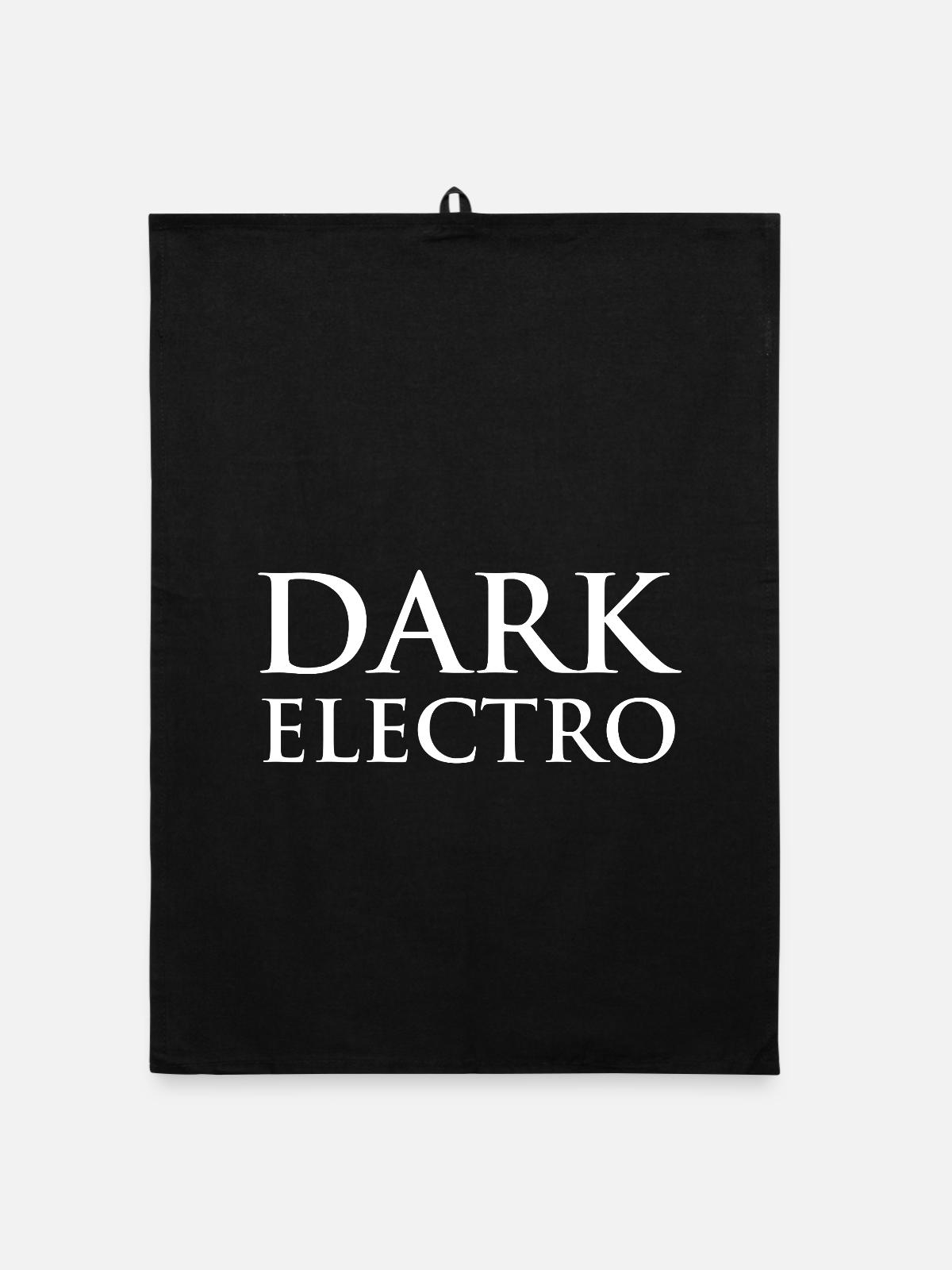 Dunkle Elektrotypografie - Organic Geschirrtuch - Schwarz - Vorne