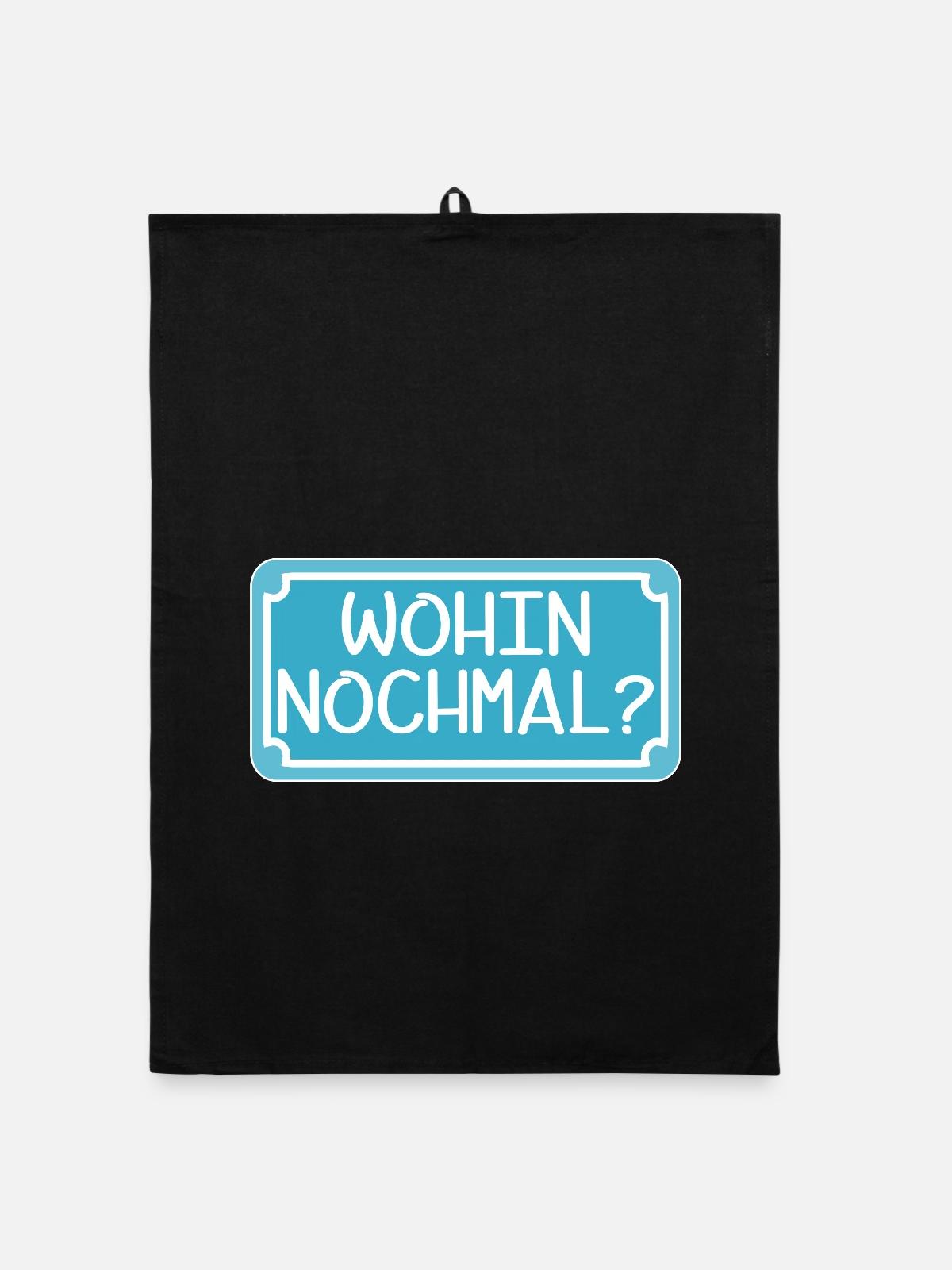 Reisen - Organic Geschirrtuch - Schwarz - Vorne