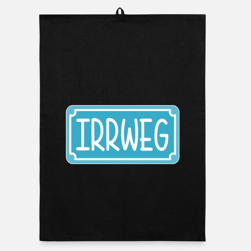 Irrweg Schild Organic Geschirrtuch