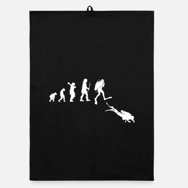 Illustration der Evolution des menschlichen Fortschritts Organic Geschirrtuch