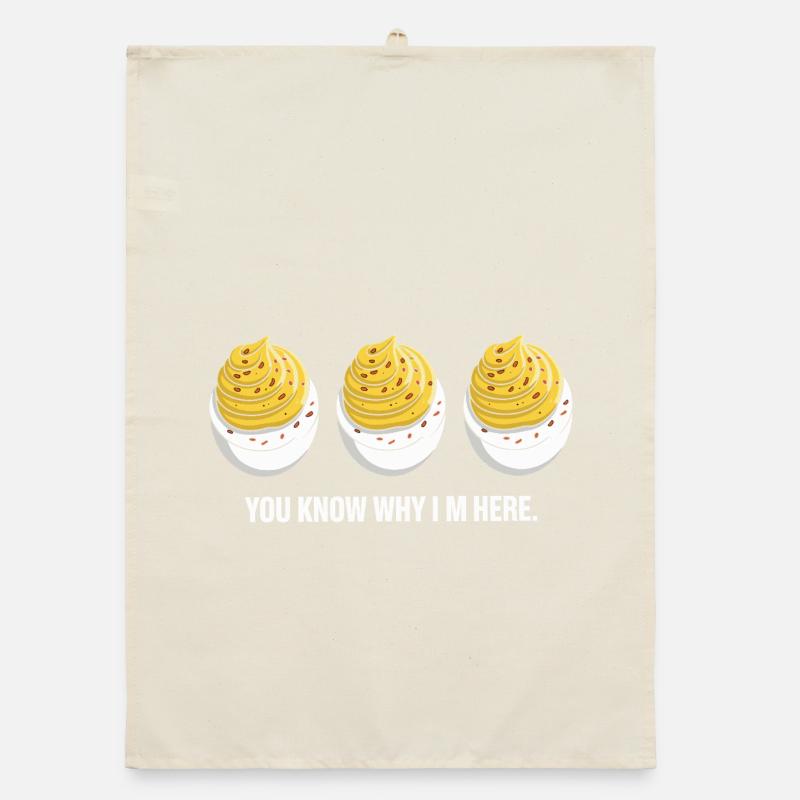 stuffed eggs Organic dish towel