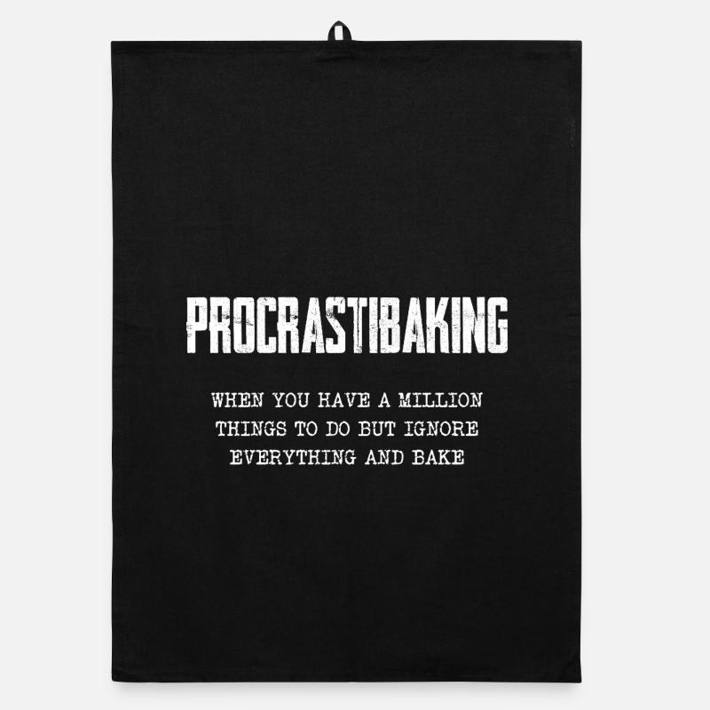 Motif de cuisson procrastiner Torchon bio