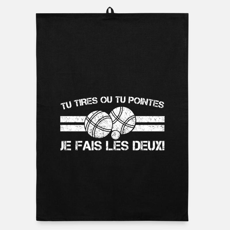 Pétanque Pulls or Passes: I Do Both Organic dish towel
