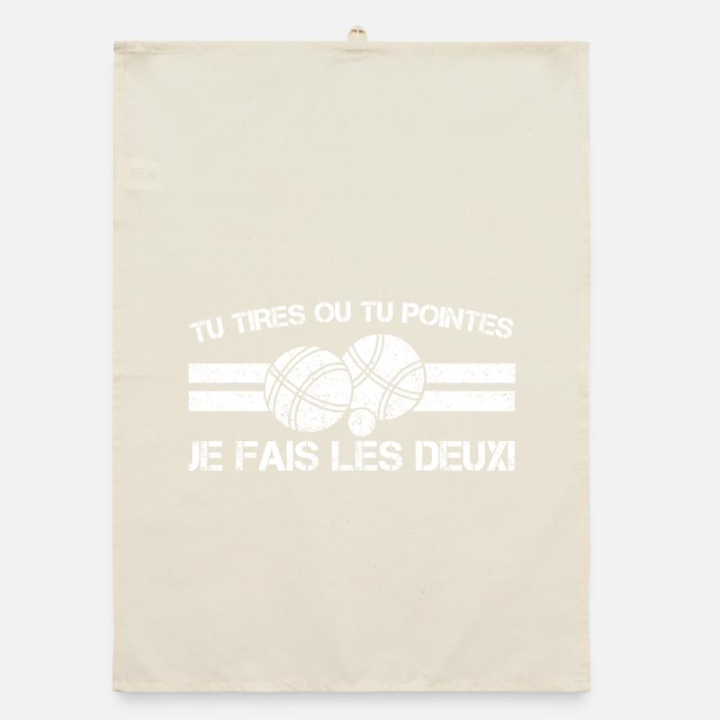 Pétanque Pulls or Passes: I Do Both Organic dish towel