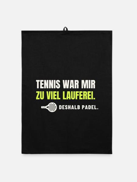 Padel statt Tennis – zu viel Lauferei - Organic Geschirrtuch - Schwarz - Vorne