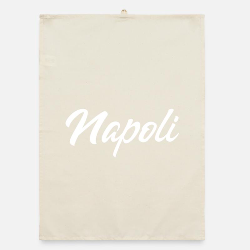 Napoli Script lettering Organic dish towel