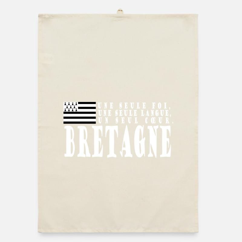 Idée cadeau Bretagne. Proverbe et drapeau Breton Torchon bio
