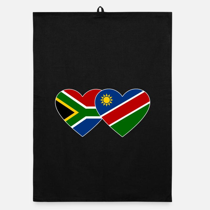 Südafrika Namibia Flagge Herz Organic Geschirrtuch