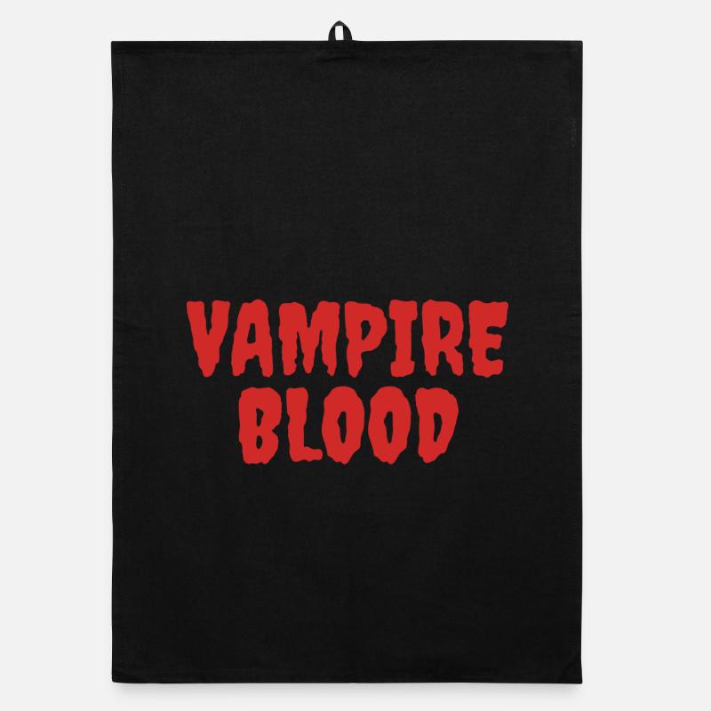 Vampirblut Horror Typografie Design Organic Geschirrtuch
