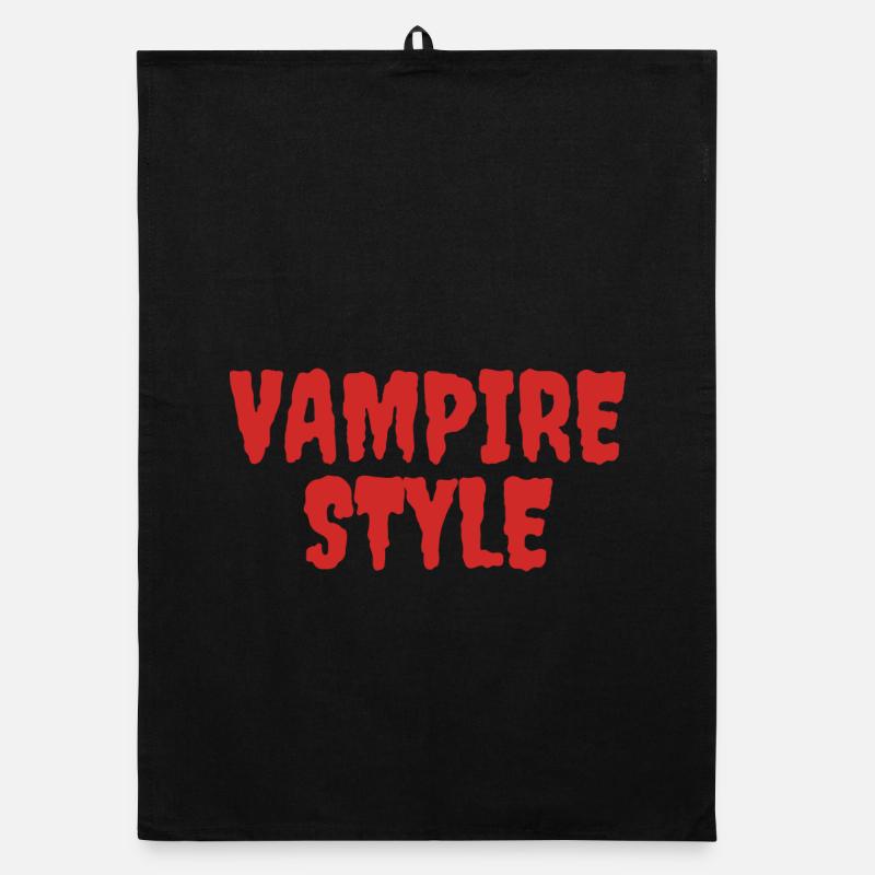 Style vampire Conception graphique ludique Torchon bio