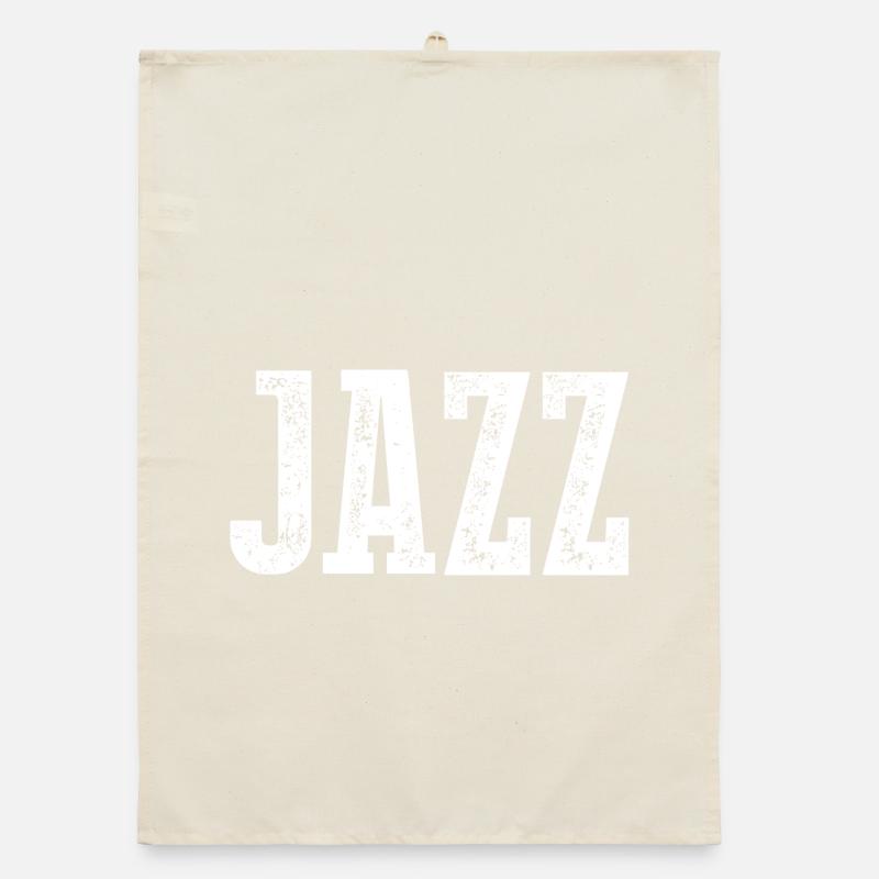 Jazz Distressed Typography Tee Organic dish towel