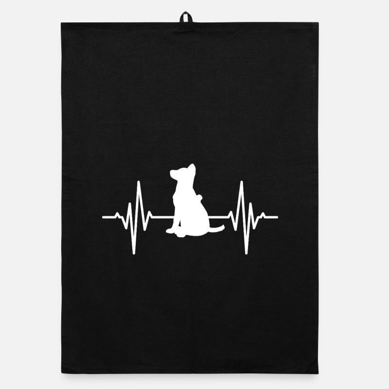 German Shepherd Heart Line Organic dish towel