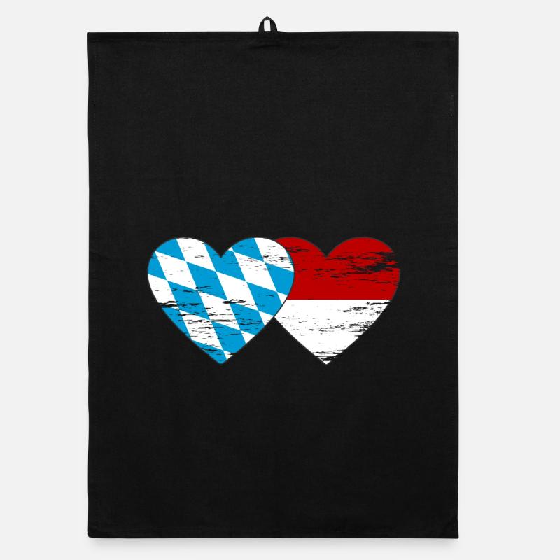 Cœur du drapeau du Bayern Monaco utilisé Torchon bio