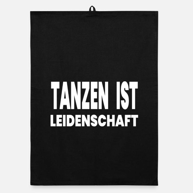 Tanzen - Organic Geschirrtuch - Schwarz