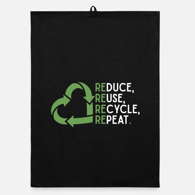 Réduire, réutiliser, recycler, répéter – Thème éco Torchon bio