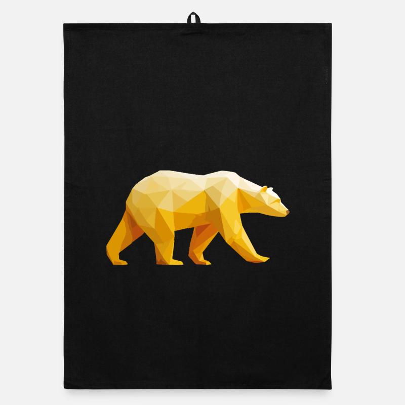 Polar Bär Polygon Eisbär Winter Organic Geschirrtuch