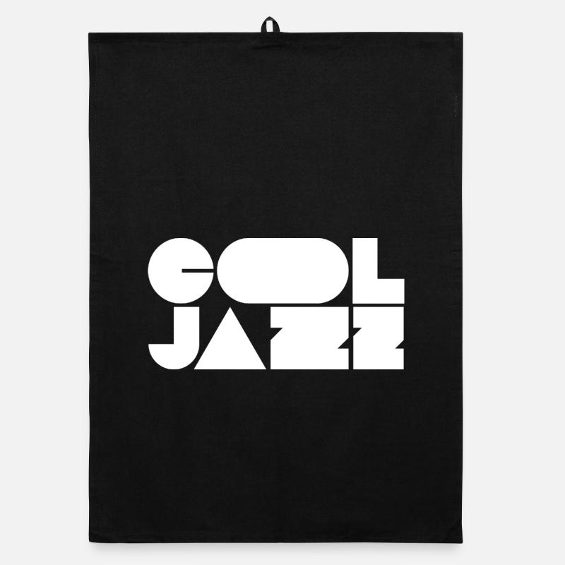 Bold cool jazz logo design Organic dish towel