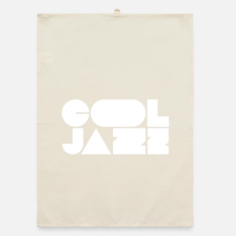 Bold cool jazz logo design Organic dish towel