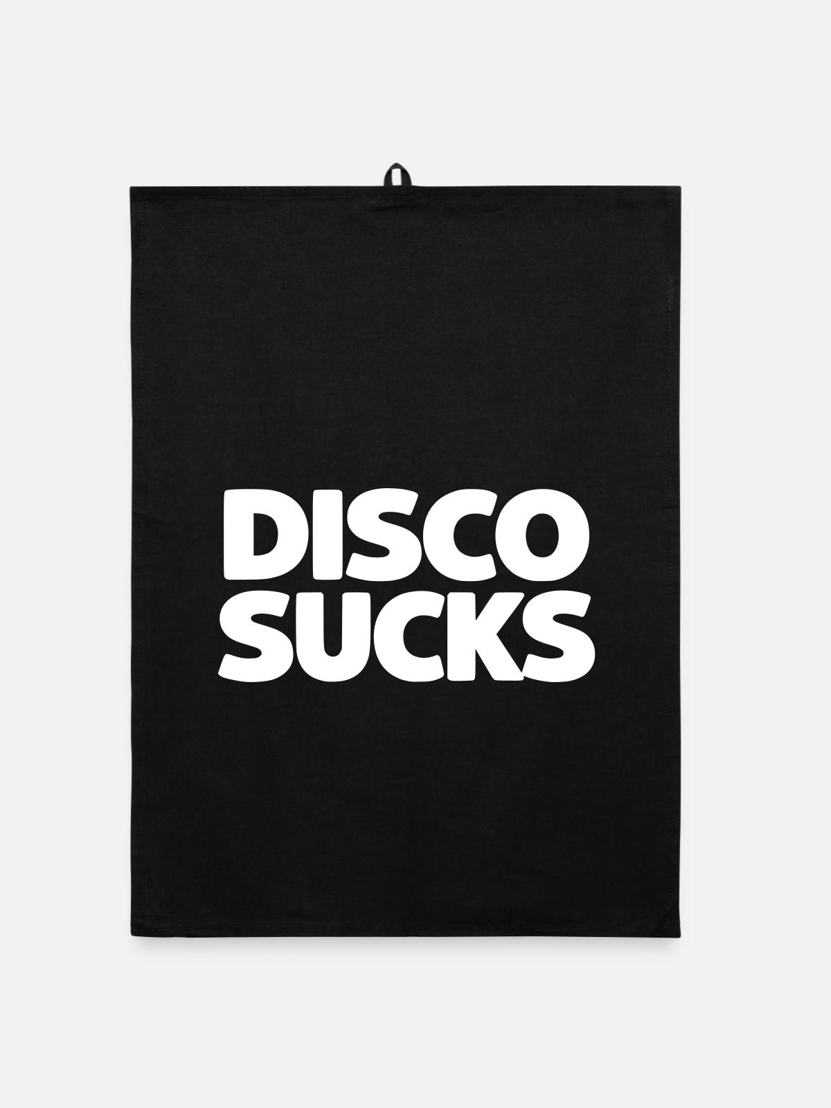 Disco ist - Organic Geschirrtuch - Schwarz - Vorne