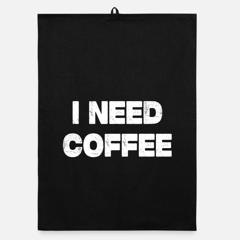 i need coffee Organic dish towel