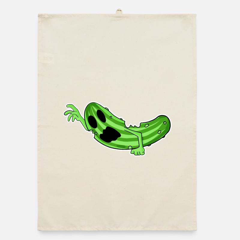 Zombie Gurke Horror Organic Geschirrtuch