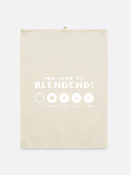 Mir geht es blendend - Organic Geschirrtuch - Natur - Vorne