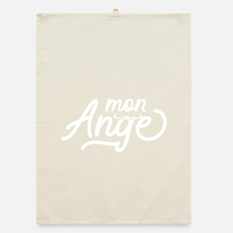 Engelsdesign mit ätherischem Heiligenschein Organic Geschirrtuch