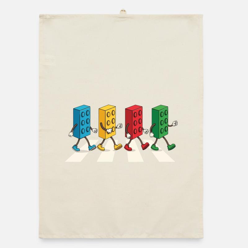 Zebra Made Of Bricks Creative Block Builder Organic dish towel