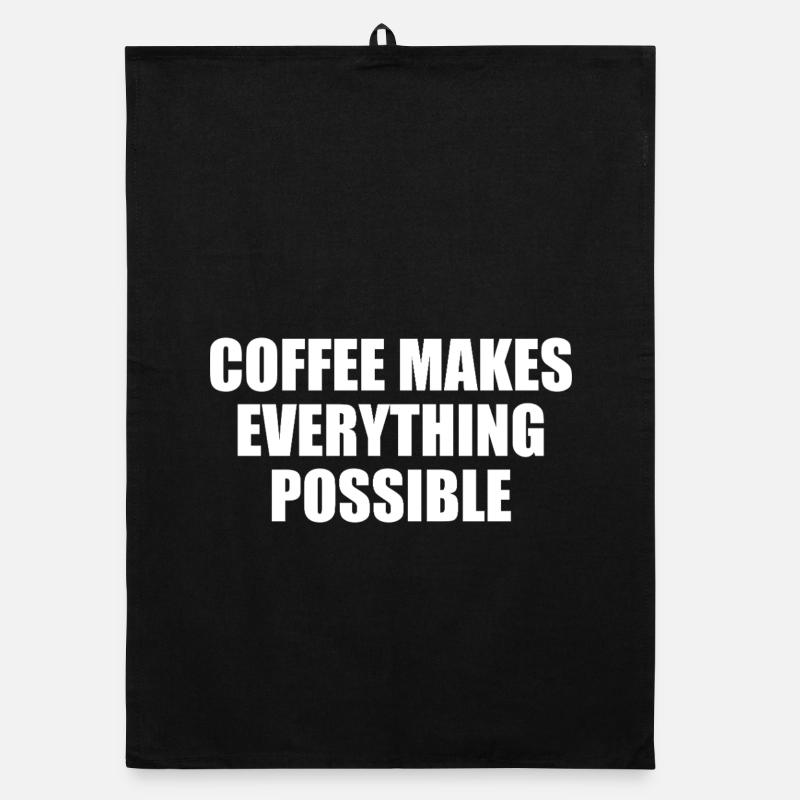 Kaffee macht alles möglich Typo-Statement Organic Geschirrtuch