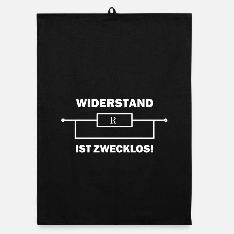 Widerstand Elektrotechnik Elektronik Elektriker - Organic Geschirrtuch - Schwarz