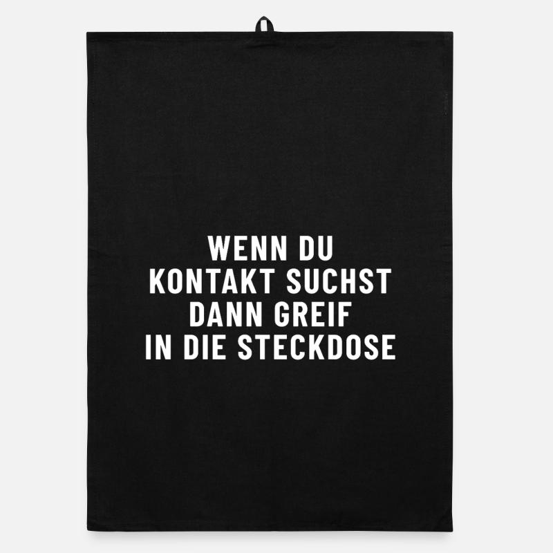 Wenn du Kontakt suchst dann greif in die Steckdose Organic Geschirrtuch
