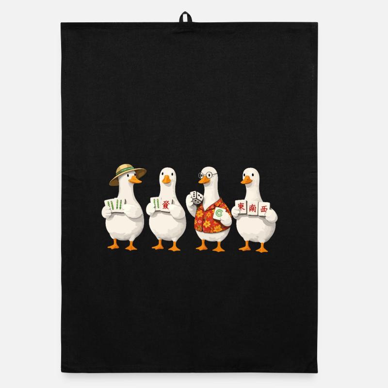 Mahjong goose Organic Geschirrtuch