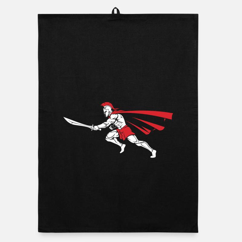 Spartan Attack Sword Mascot Spartan Dash Organic dish towel