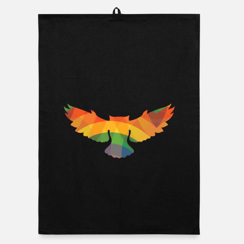 Farbige Eule Organic Geschirrtuch