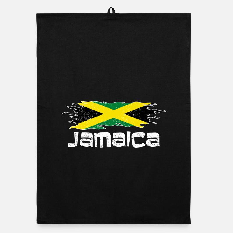 Drapeau de la Jamaïque - design Torchon bio