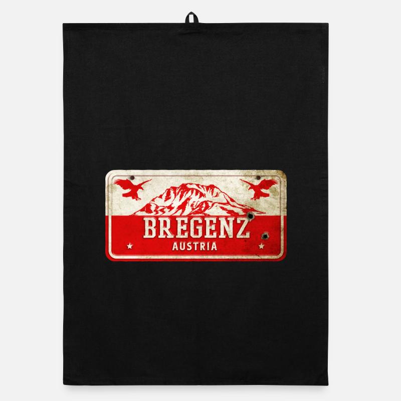 Bregenz Austria vintage sign Organic dish towel