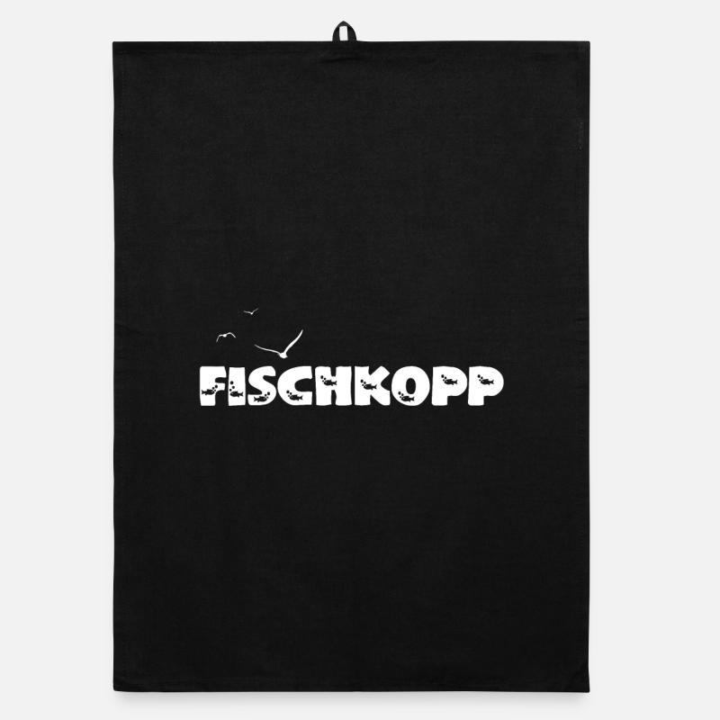 Fischkopp - Organic Geschirrtuch - Schwarz