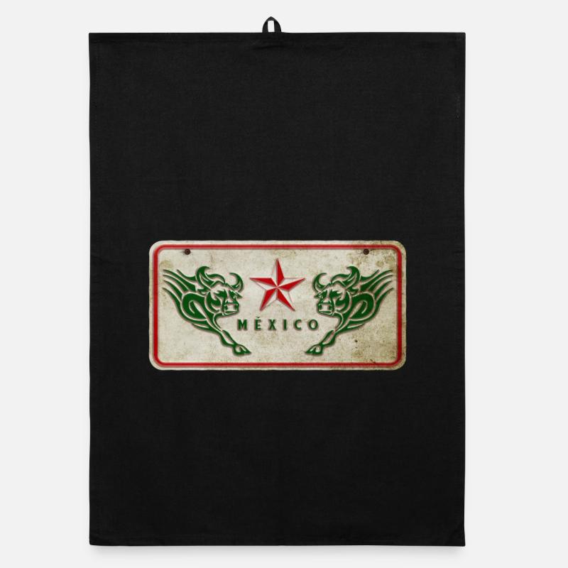 Mexiko Stier Schild Organic Geschirrtuch