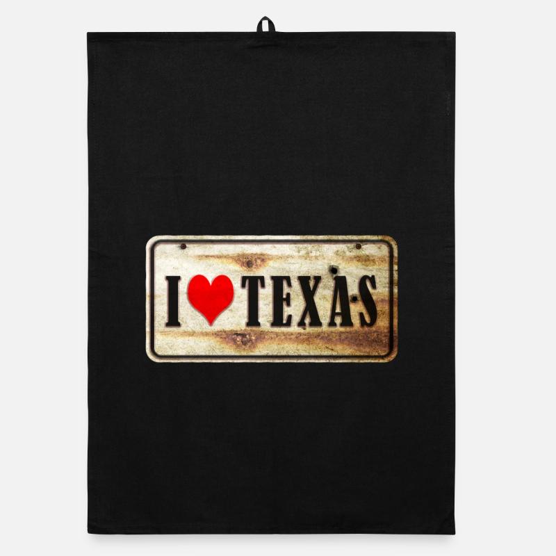 Ich liebe Texas Organic Geschirrtuch