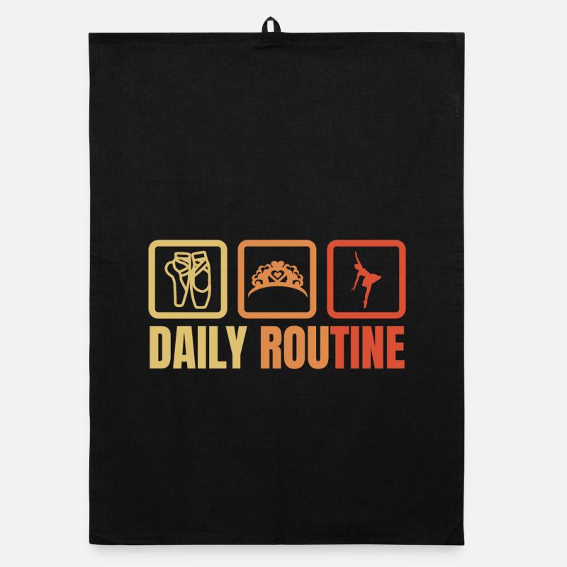 Ballet Daily Routine Organic dish towel