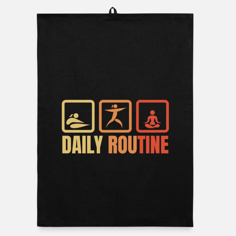 Daily Yoga Routine Organic dish towel
