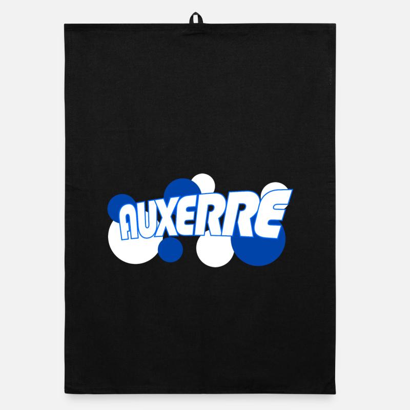 Auxerre Retro Tippfehler Blau Organic Geschirrtuch