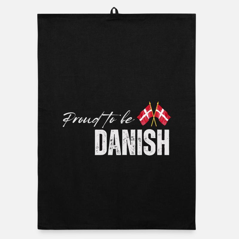 Fier Danois, j’adore le Danemark Torchon bio