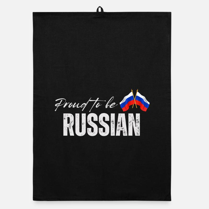 Fierté russe, fabriquée en Russie Torchon bio