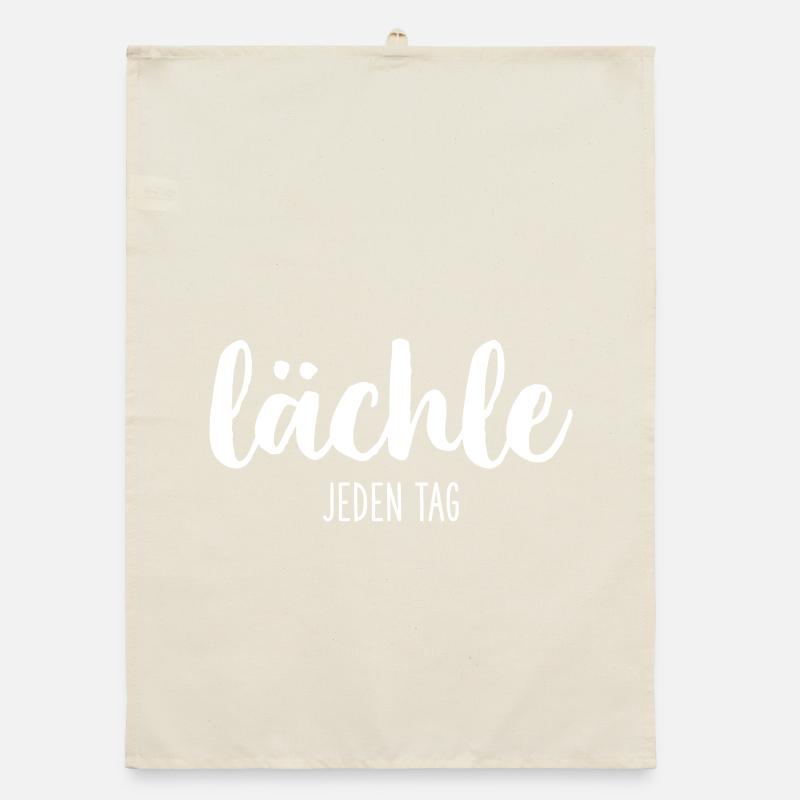 lächle jeden Tag Motivation Organic Geschirrtuch