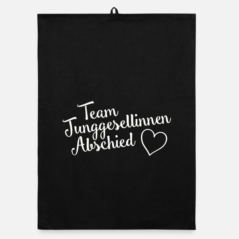 Team Junggesellinnenabschied Herz Organic Geschirrtuch