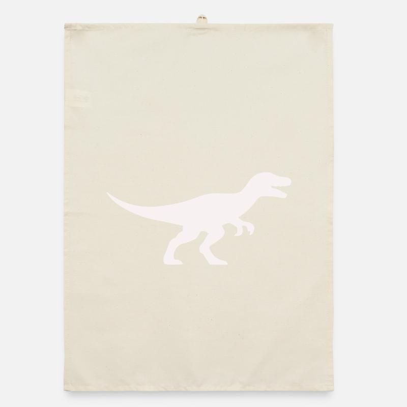 Raptor T Rex Silhouette Organic dish towel