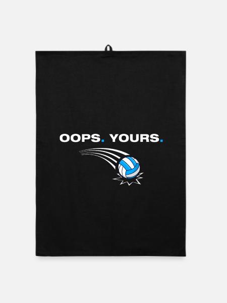 Oops. yours. Volleyball Volleyballspieler - Organic Geschirrtuch - Schwarz - Vorne