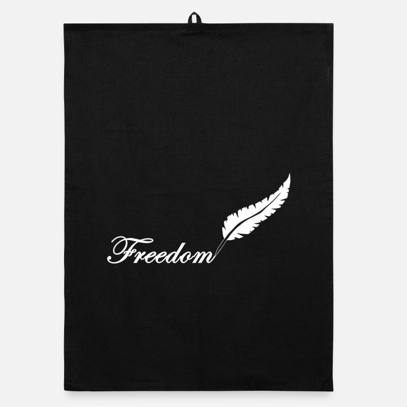 Plume blanche et liberté Torchon bio