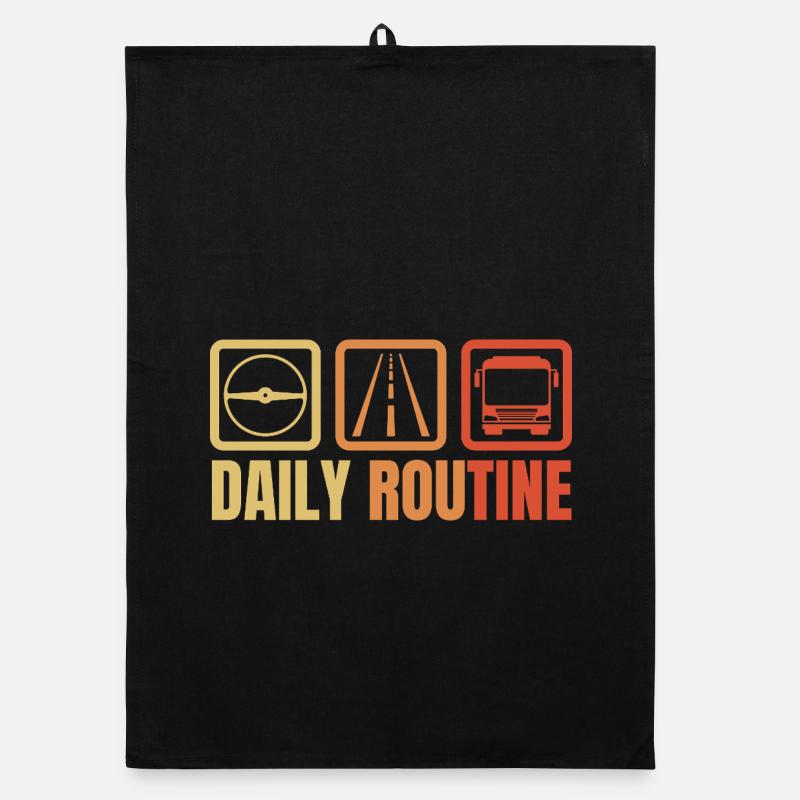 Routine quotidienne du chauffeur d’autobus Torchon bio